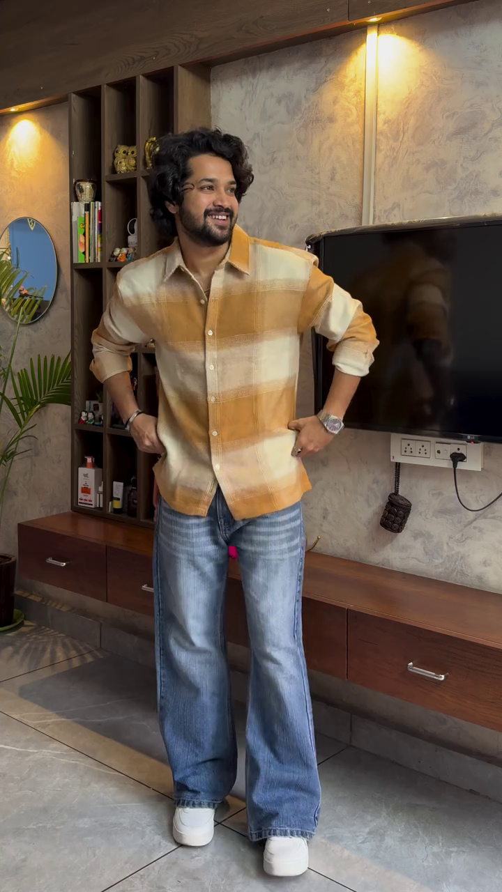 Casual Desi Check Shirt Look – Relaxed Layers with Modern Ease