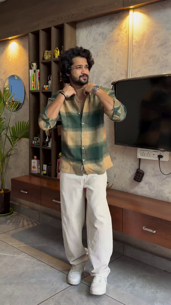 Casual Desi Check Shirt Look – Relaxed Layers with Modern Ease