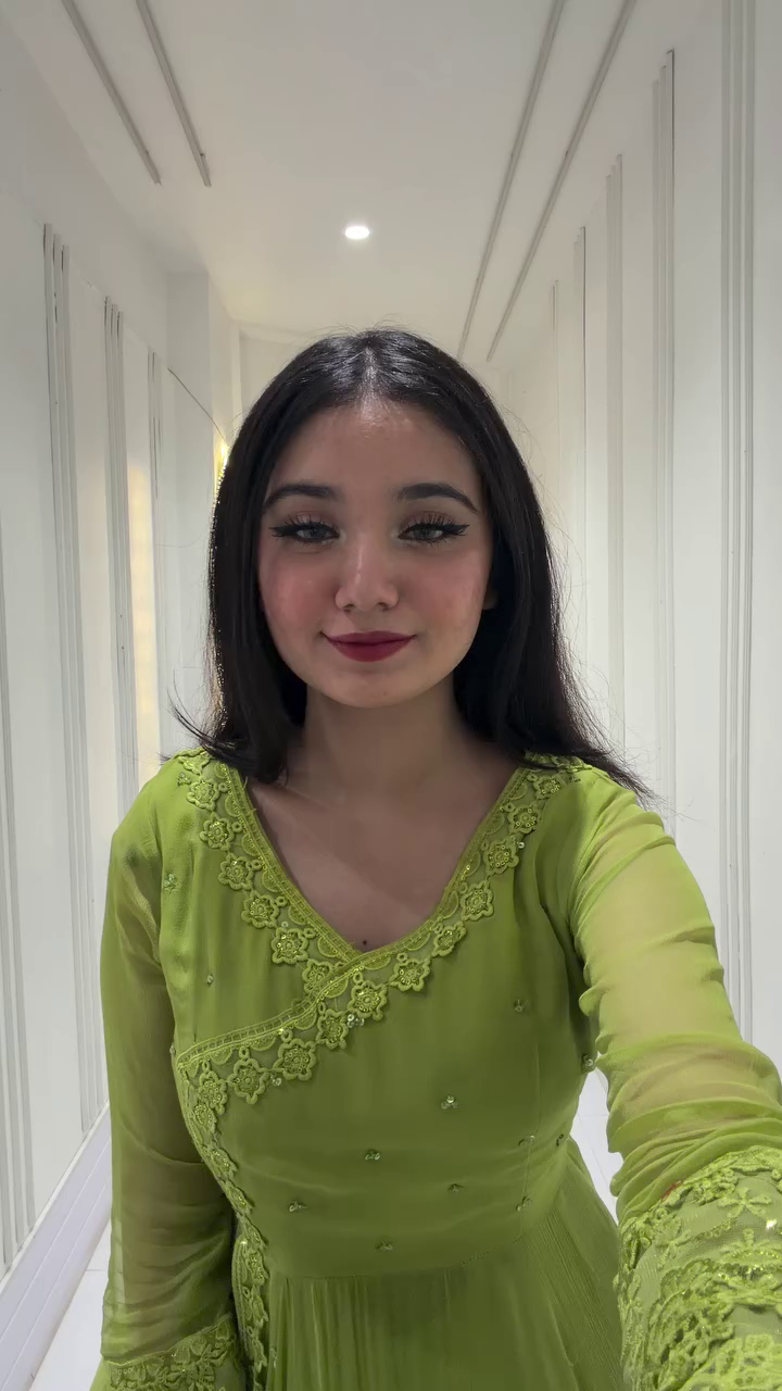 Elegant Lime Green Embroidered Kurti Dress – Graceful Ethnic Wear for Women