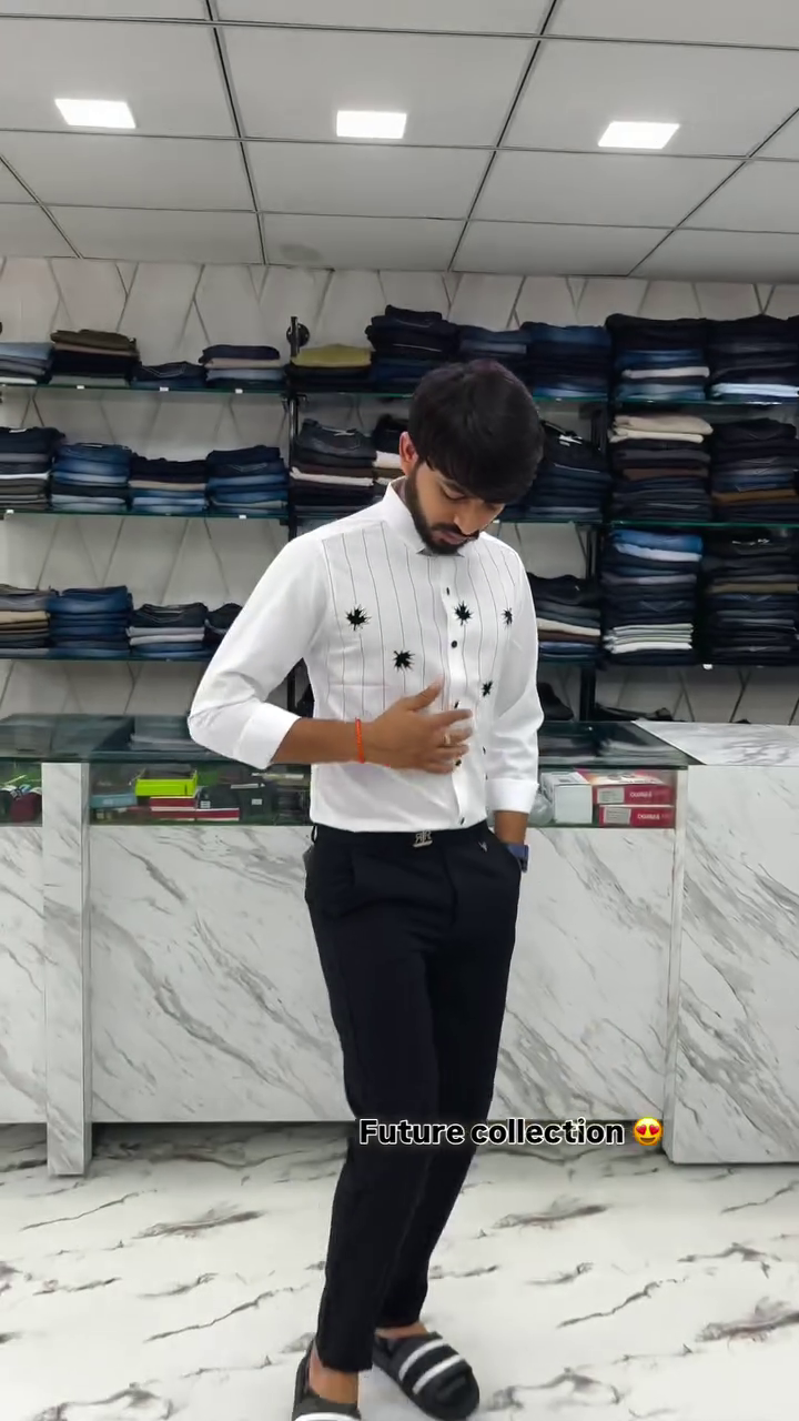 Wine Purple Designer Shirt with Leaf Motif – Premium Future Collection for Men