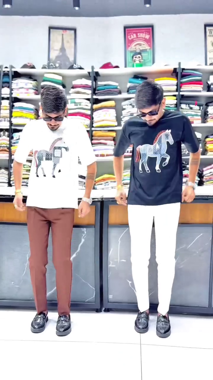 Men’s Graphic Printed Oversized T-Shirt with Slim Fit Trousers – Casual Street wear Look