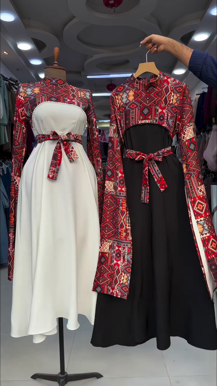 Ethnic Print Maxi Dress