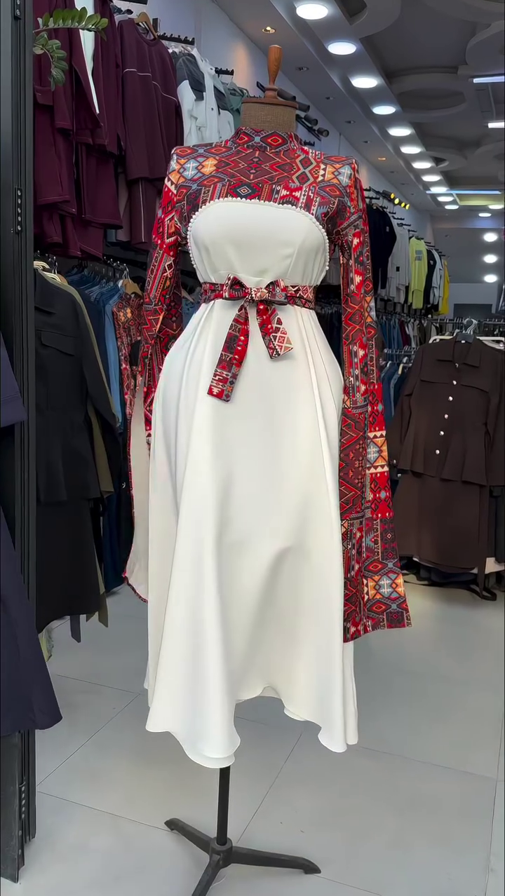 Ethnic Print Maxi Dress