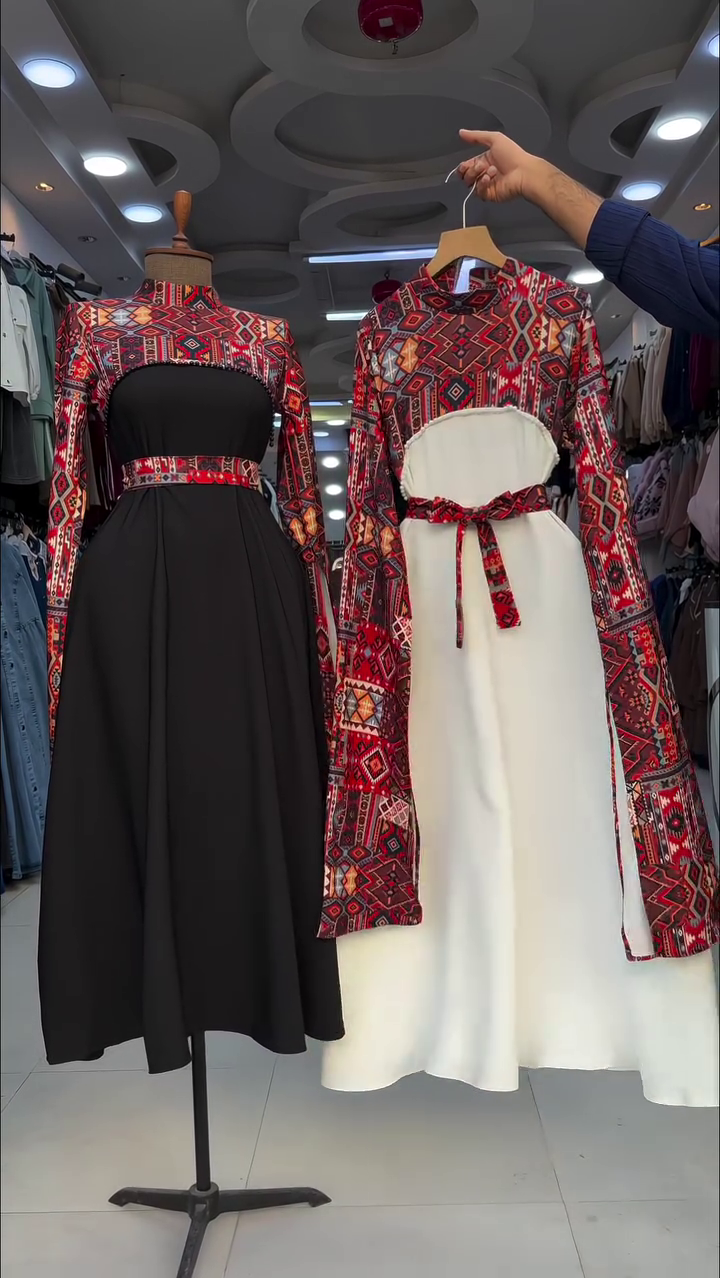 Ethnic Print Maxi Dress