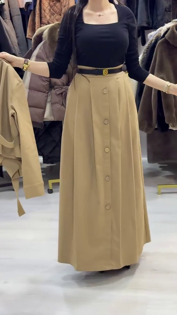 Beige Trench-Style Co-Ord Set