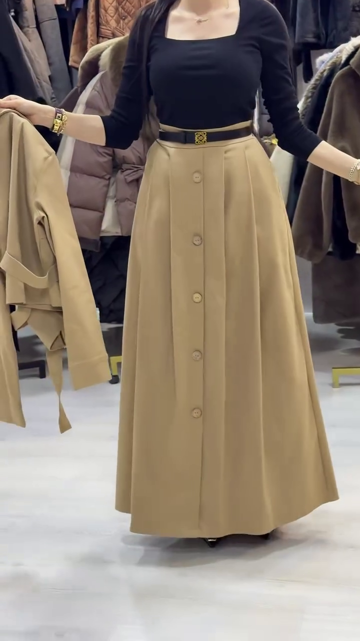 Beige Trench-Style Co-Ord Set