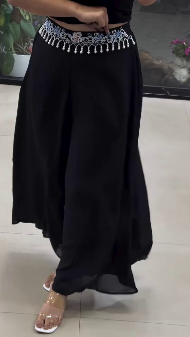 Elegant White Flowy Palazzo Pants