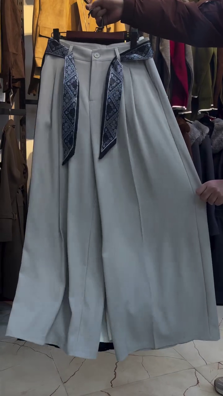 Elegant Sage Wide-Leg Palazzo Pants