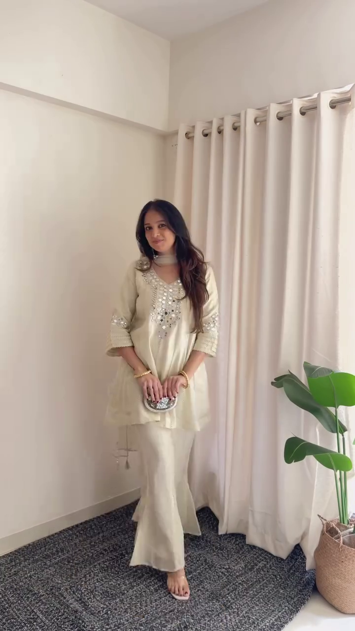 Mustard Yellow Printed Kurta Set with Dupatta