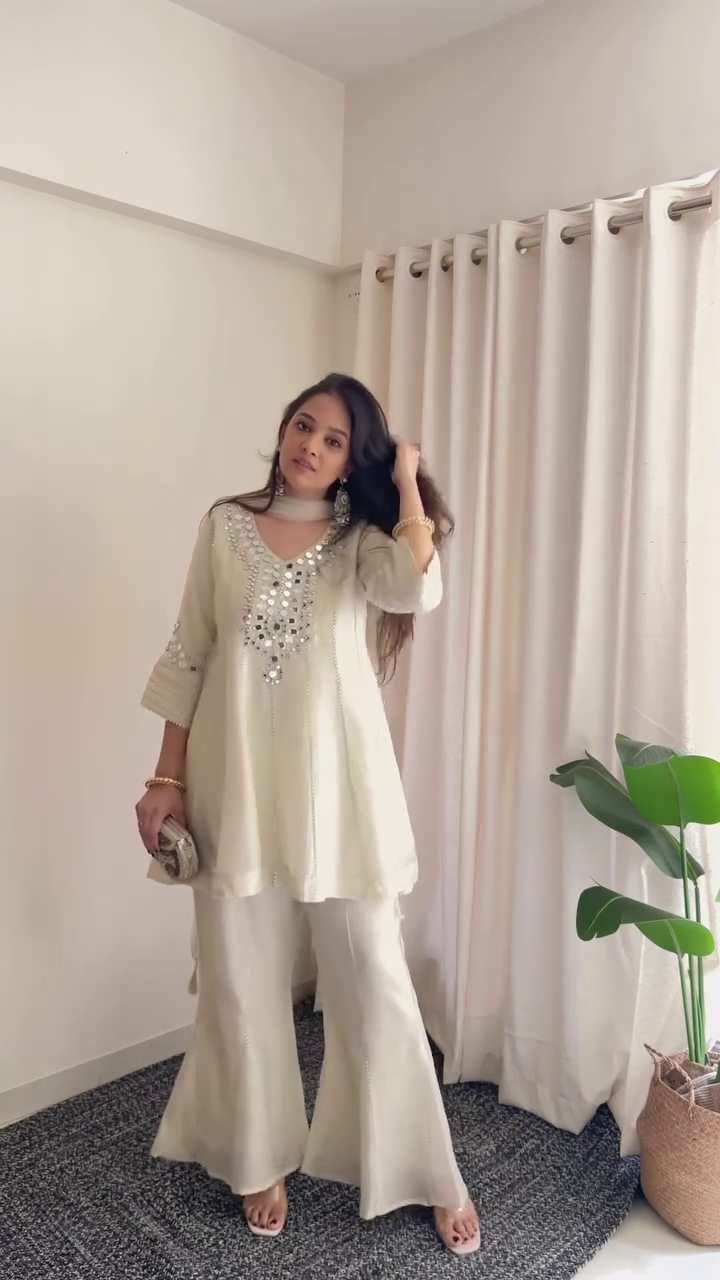 Mustard Yellow Printed Kurta Set with Dupatta