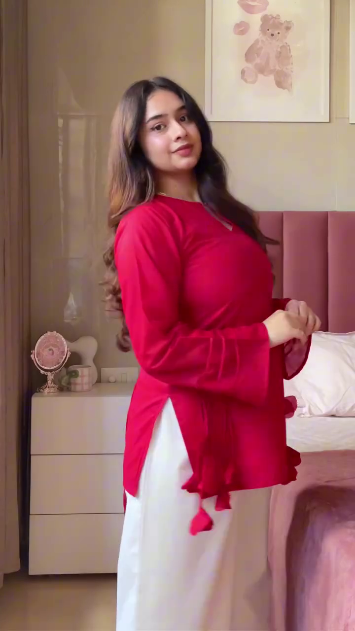 Blue & White Printed Casual Top with Flared Jeans