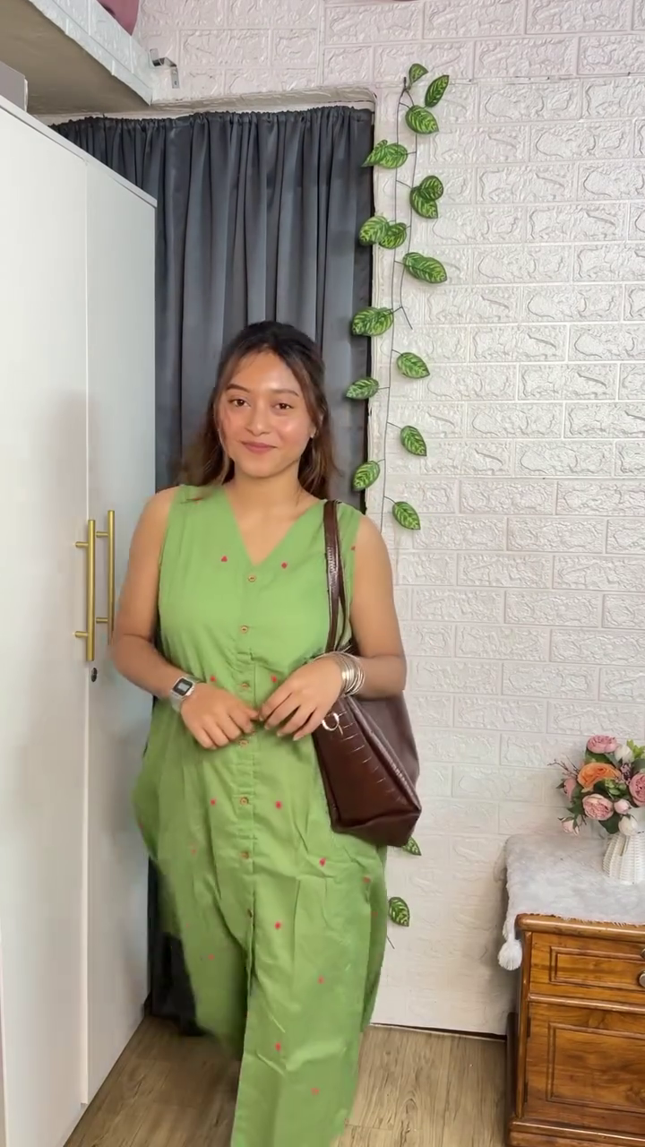 Mustard Printed Anarkali Kurta with White Pants