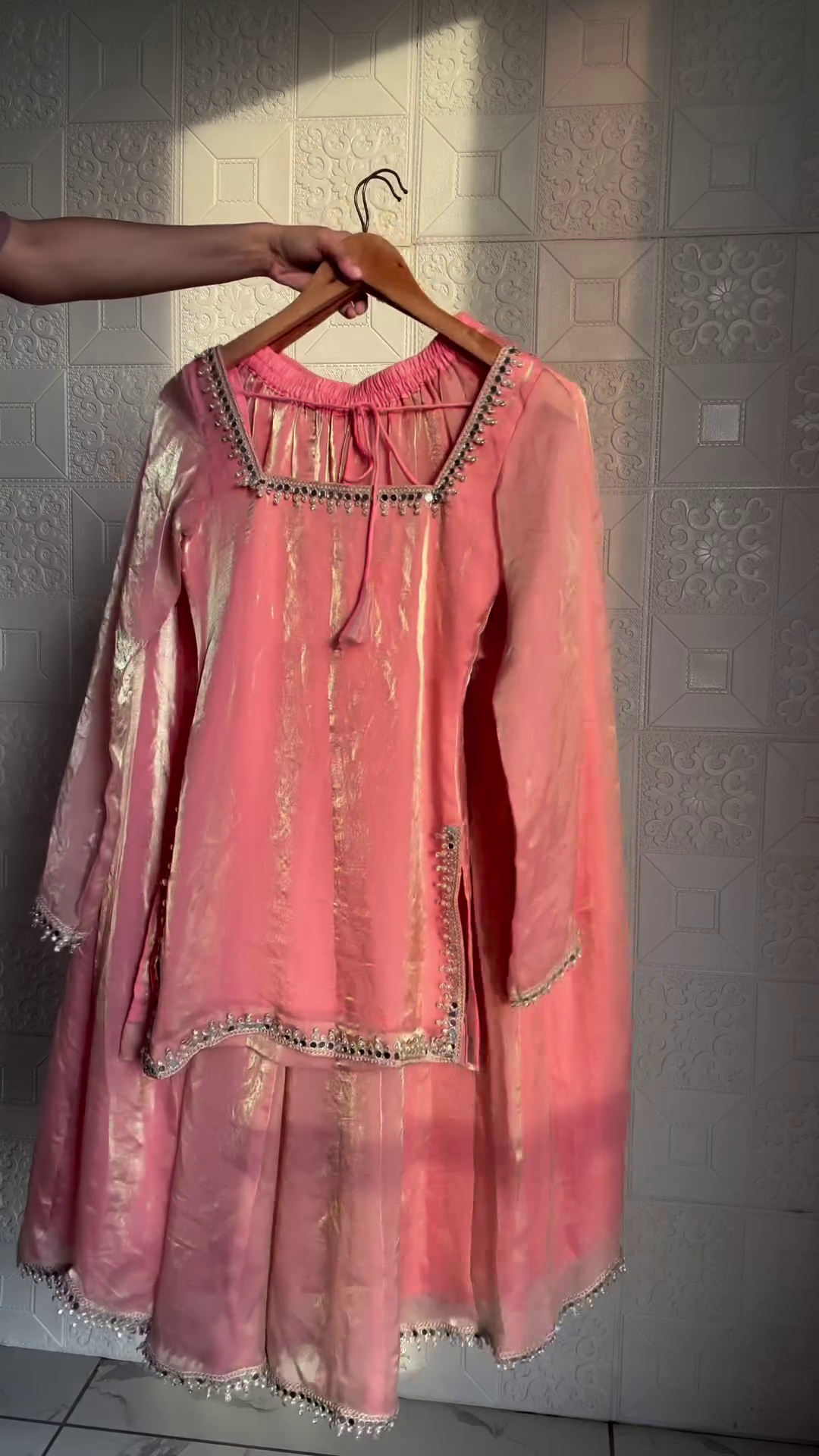 Blush Pink Embellished Kurta Set