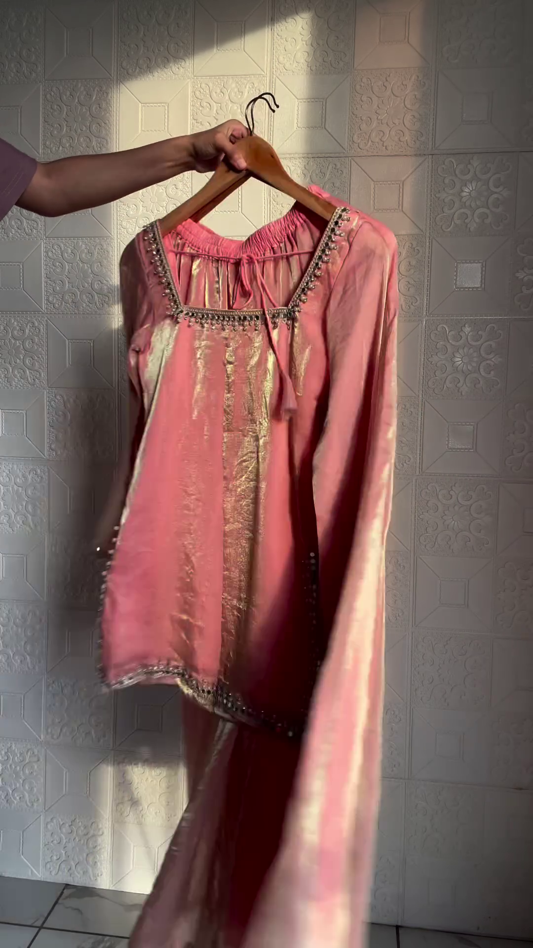 Blush Pink Embellished Kurta Set