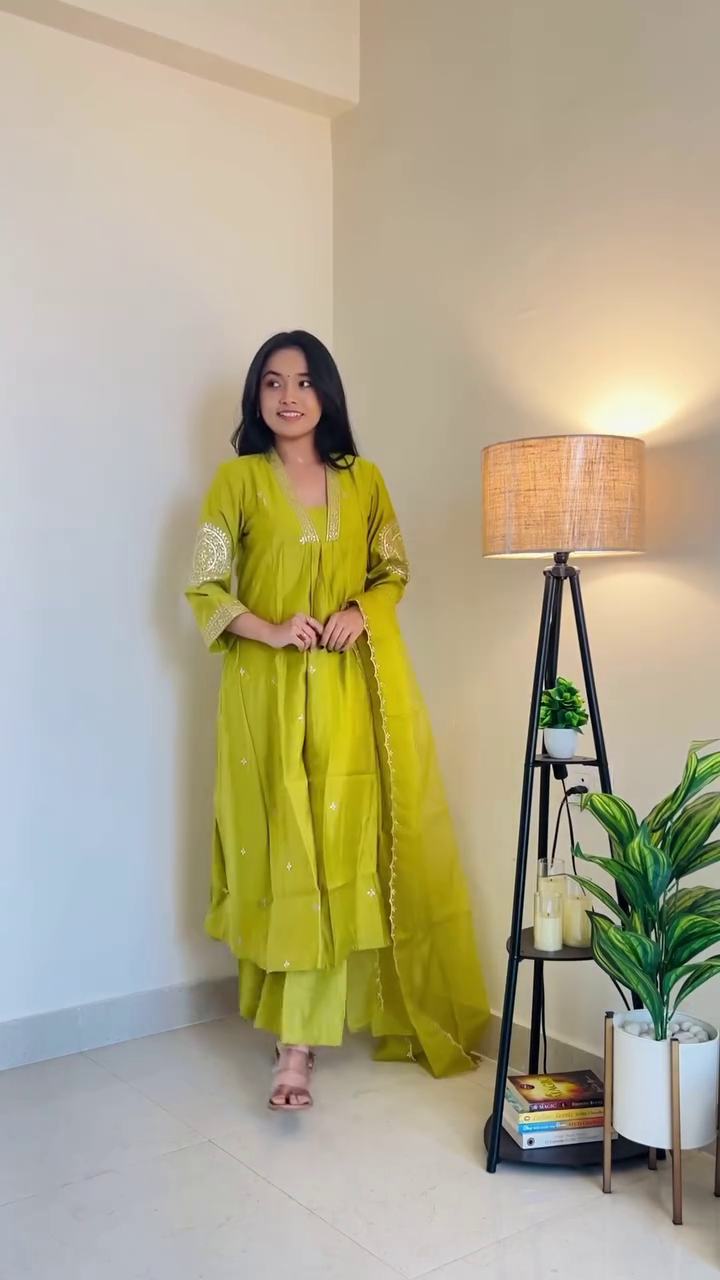 Magenta Festive Kurta Palazzo Set with Dupatta