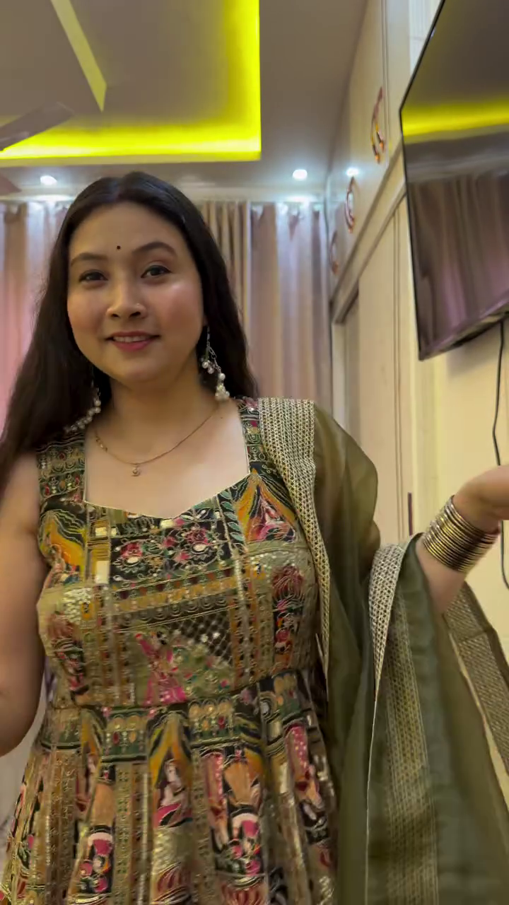 Olive Green Festive Lehenga Set