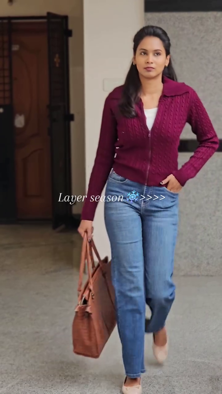 Grey Check Blazer with Cream Wide-Leg Trousers