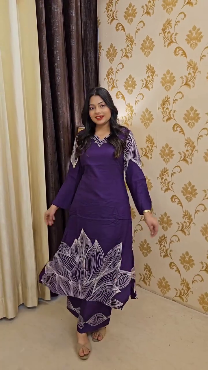 Royal Purple Kurta Set
