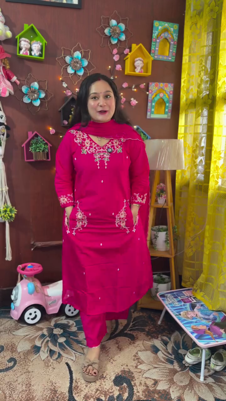 Fuchsia Festive Suit