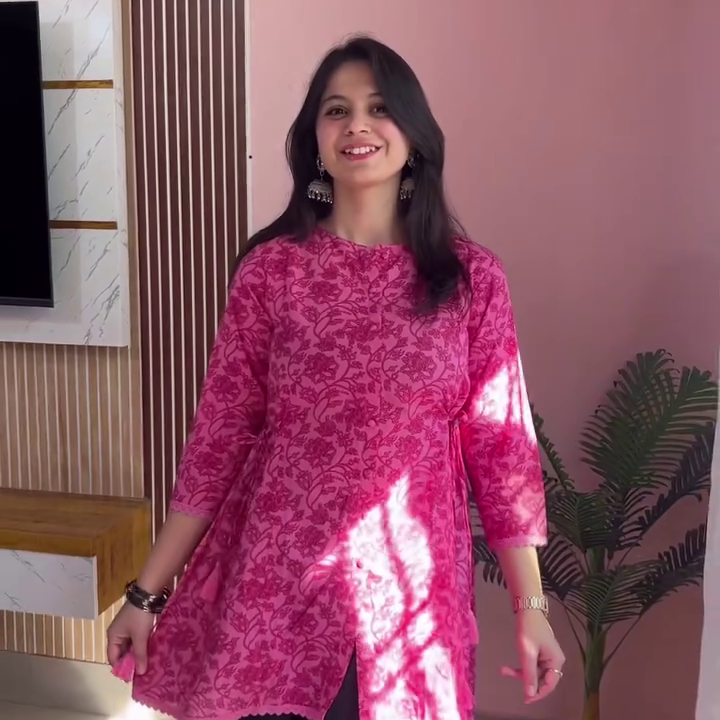 Emerald Printed Peplum Top