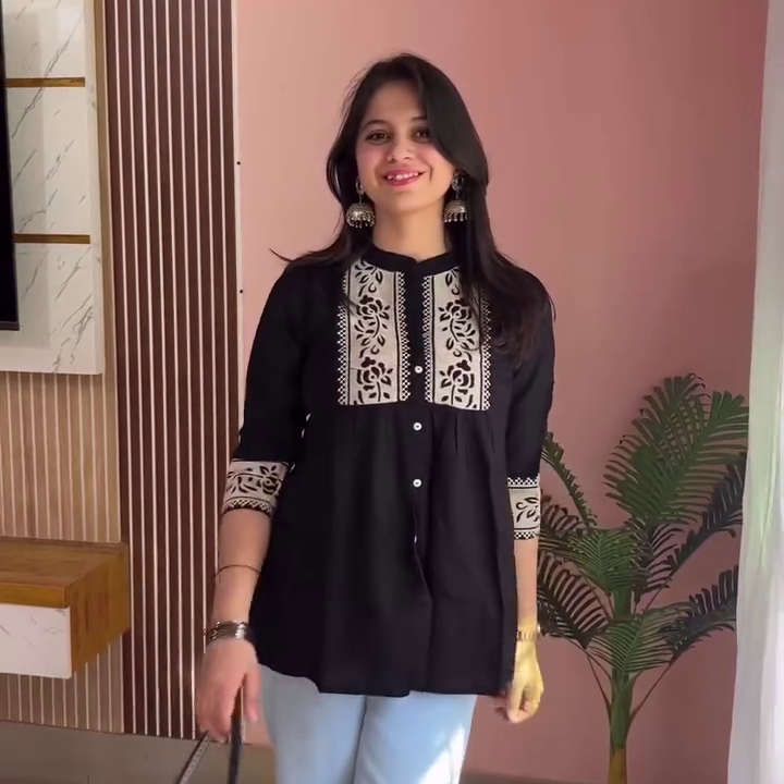 Emerald Printed Peplum Top