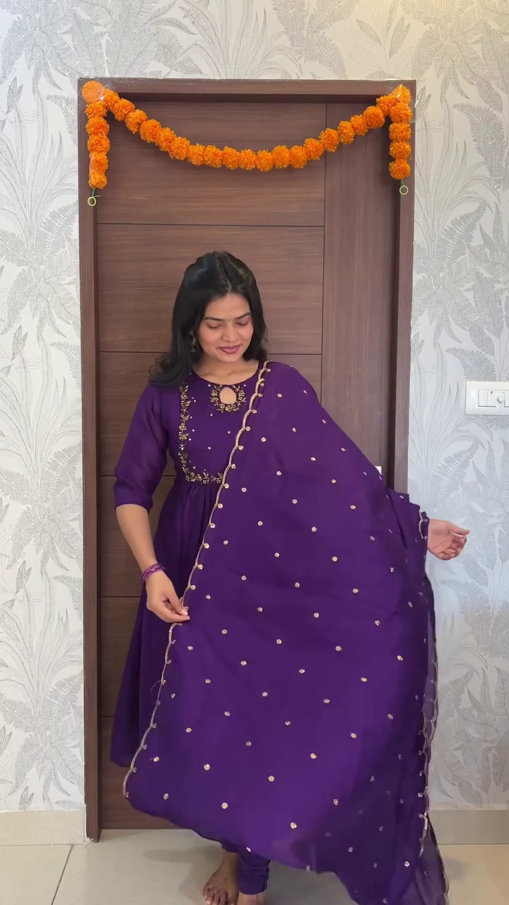 Royal Purple Festive Anarkali