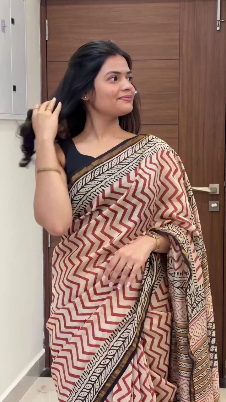 Everyday Grace Cotton Saree Look