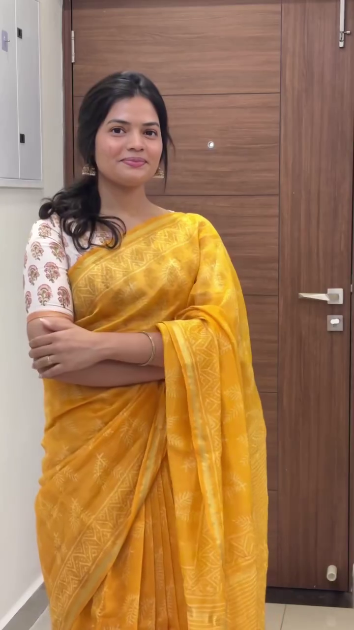 Everyday Grace Cotton Saree Look