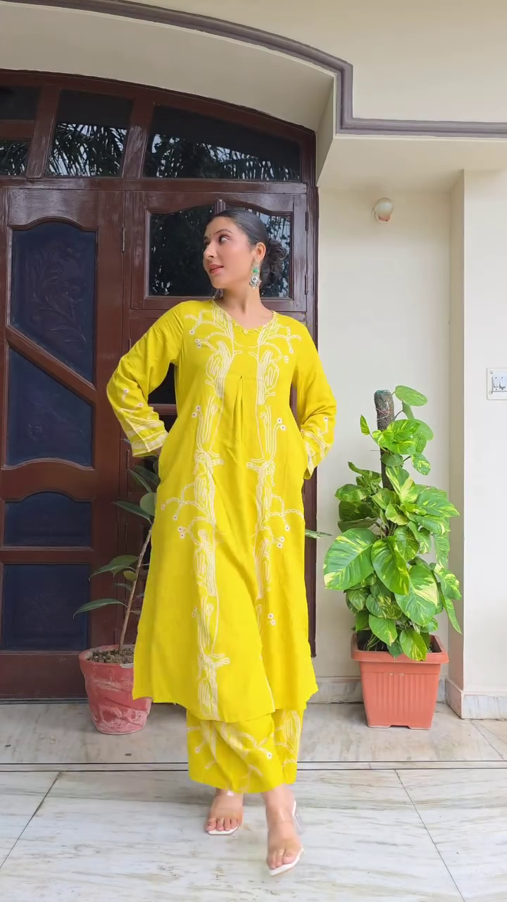 Soft Pink Printed Kurta Set