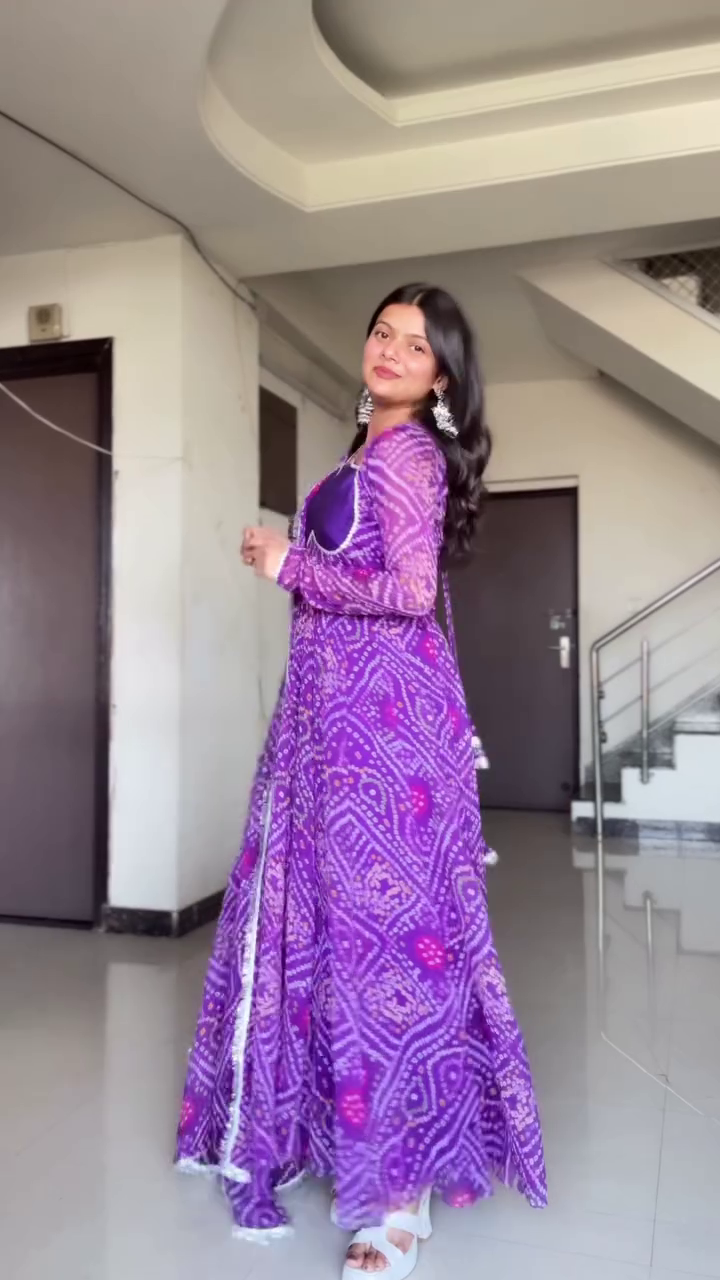Dreamy Purple Ethnic Twirl Look