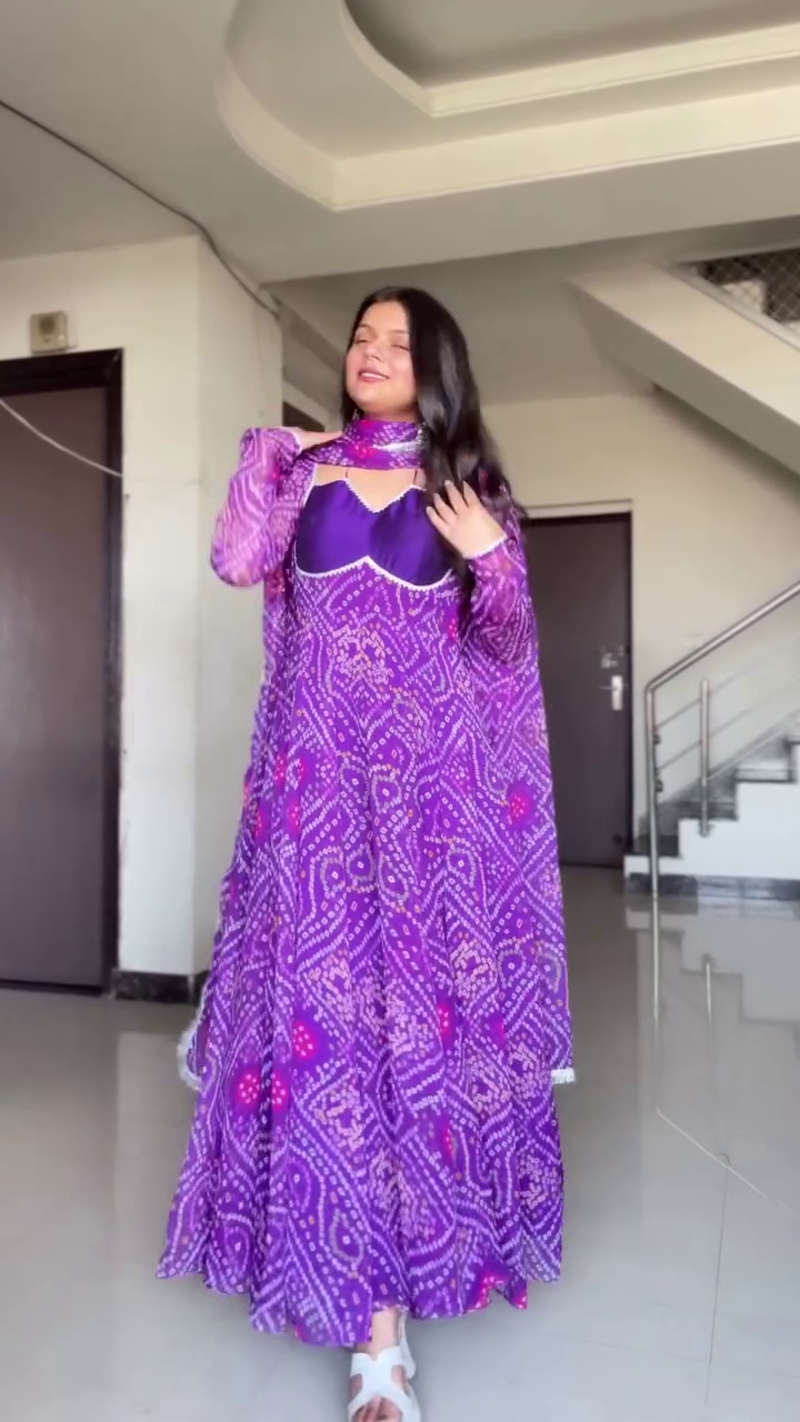 Dreamy Purple Ethnic Twirl Look