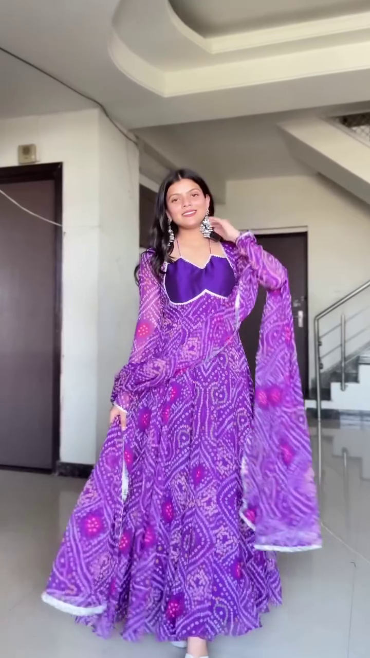 Dreamy Purple Ethnic Twirl Look