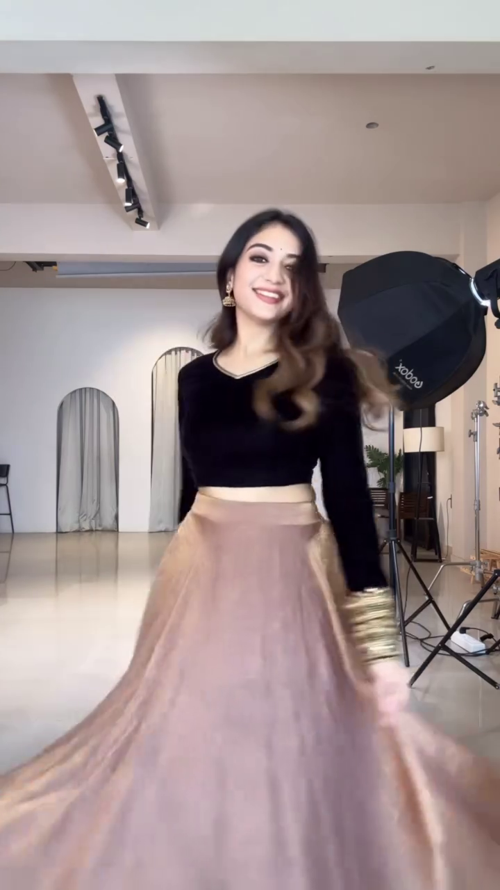 Glam Black & Gold Party Lehenga