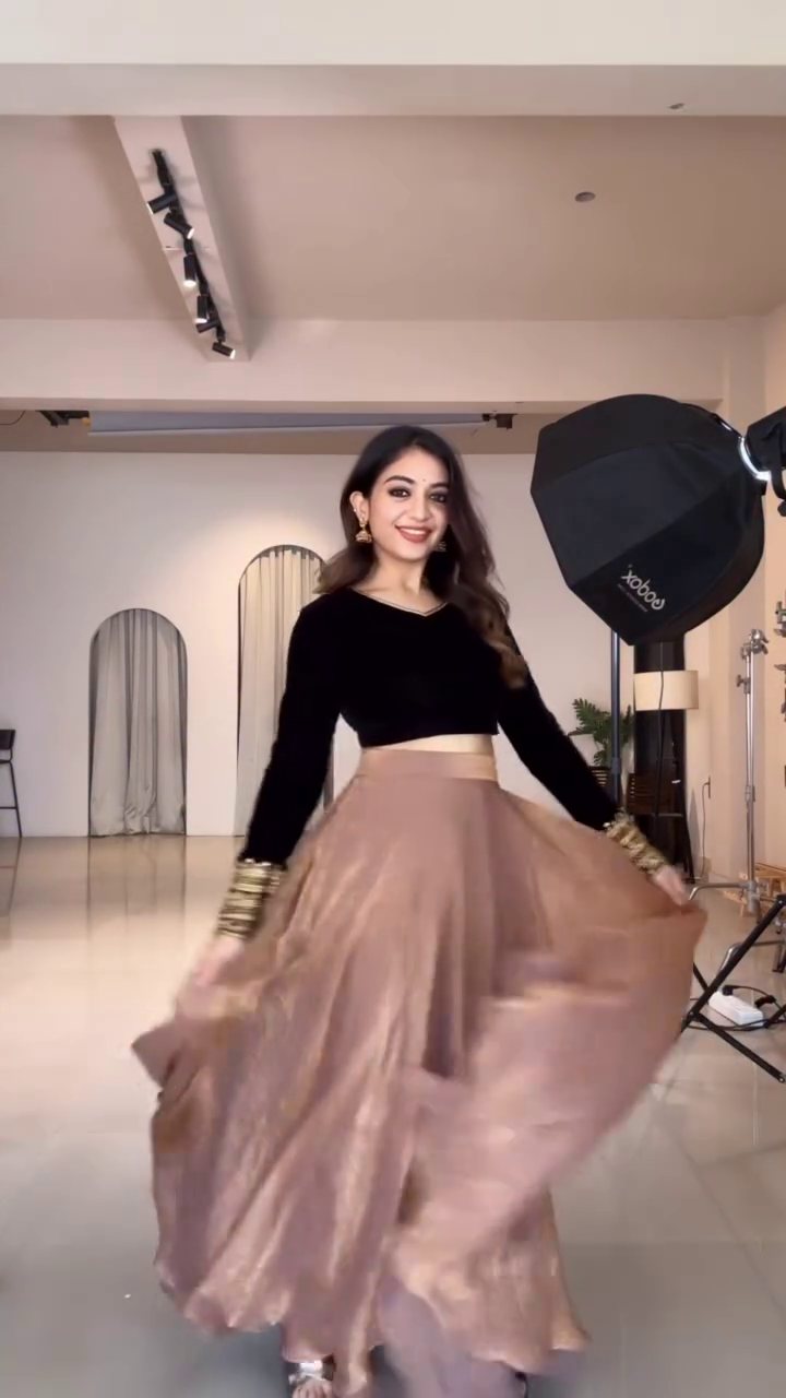 Glam Black & Gold Party Lehenga