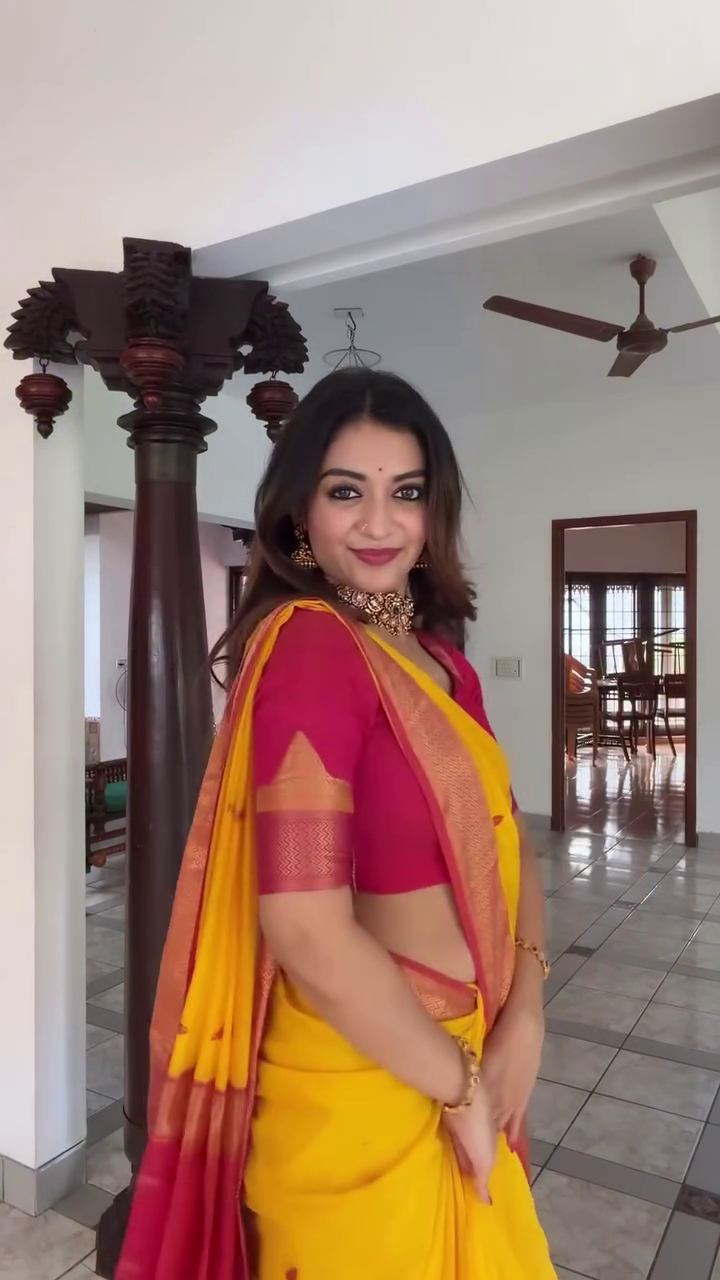 Traditional Yellow Silk Saree Glow