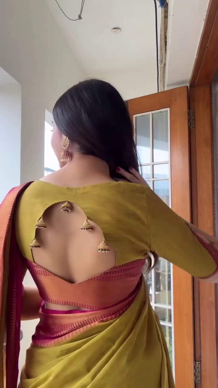 Golden Olive Silk Saree Elegance