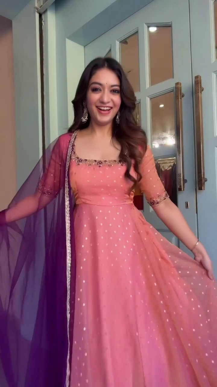 Royal Red Embroidered Party Gown