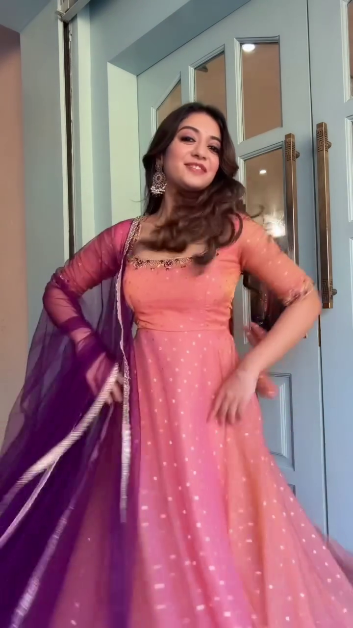 Royal Red Embroidered Party Gown