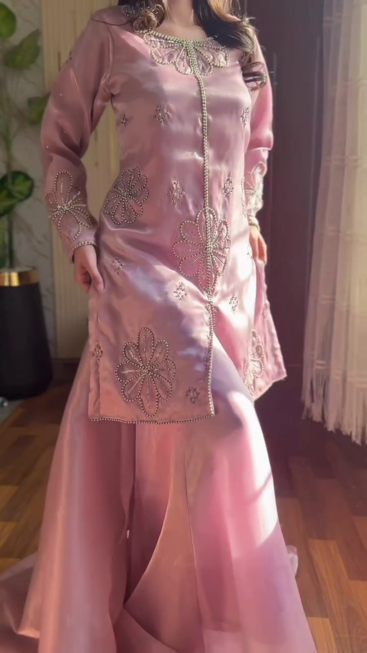 Blush Pink Festive Sharara Set