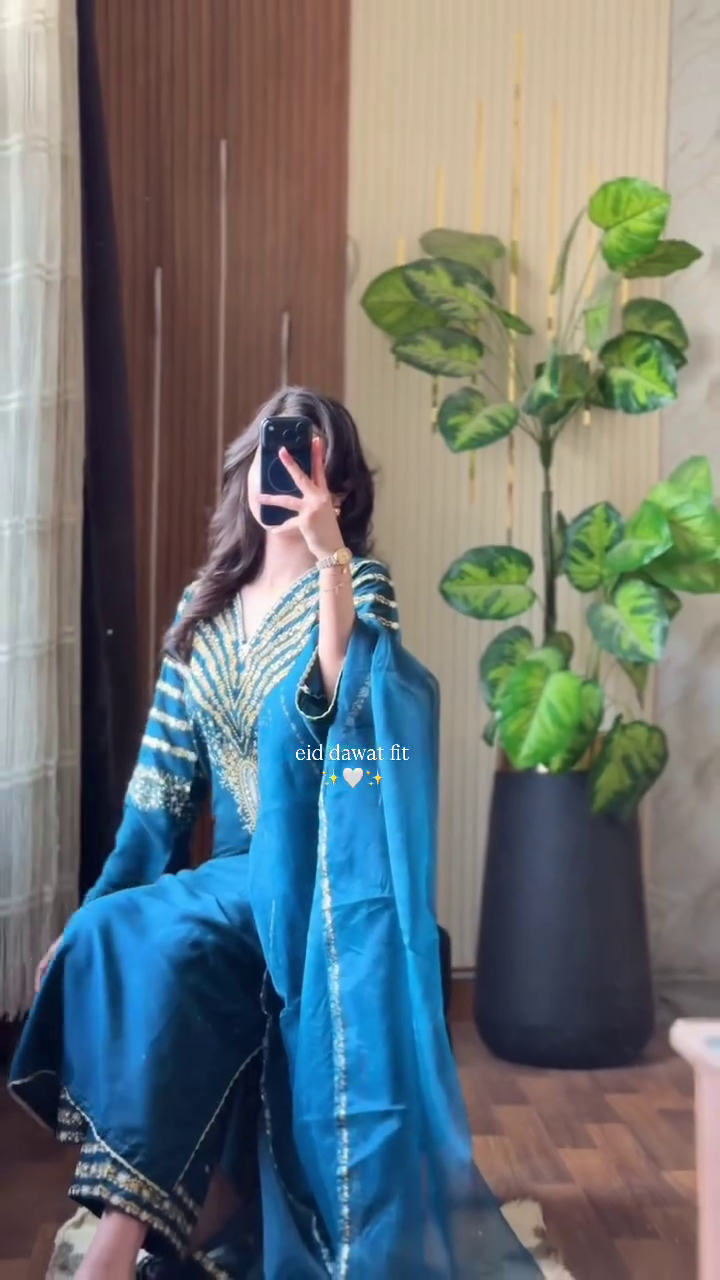 Royal Teal Festive Suit Look