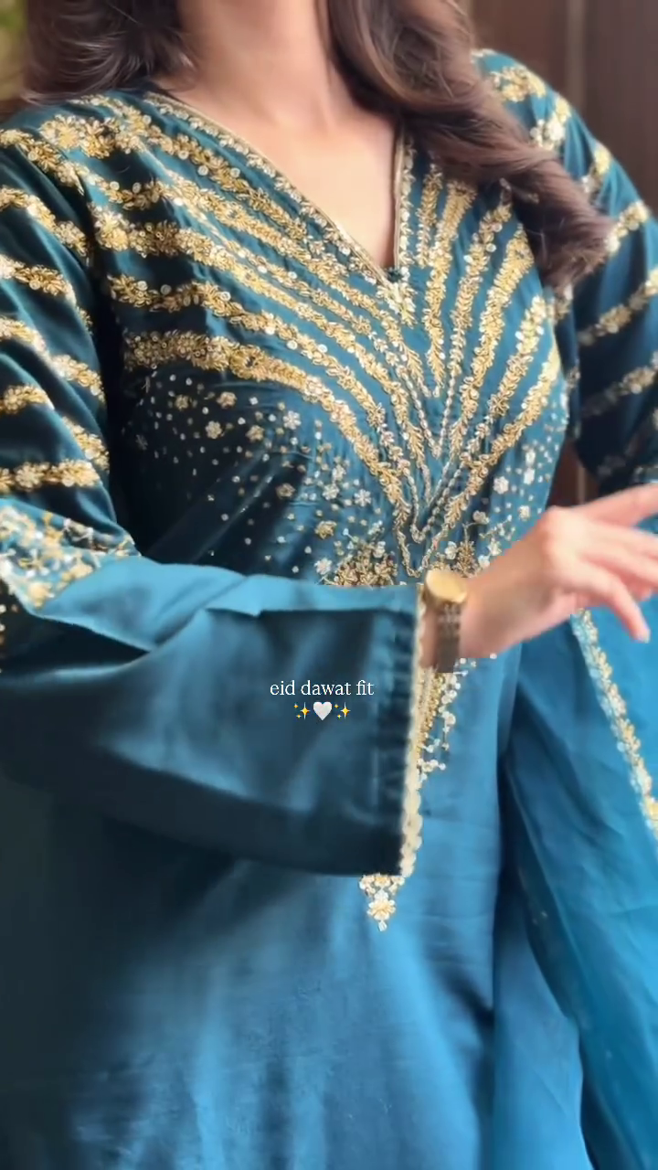 Royal Teal Festive Suit Look