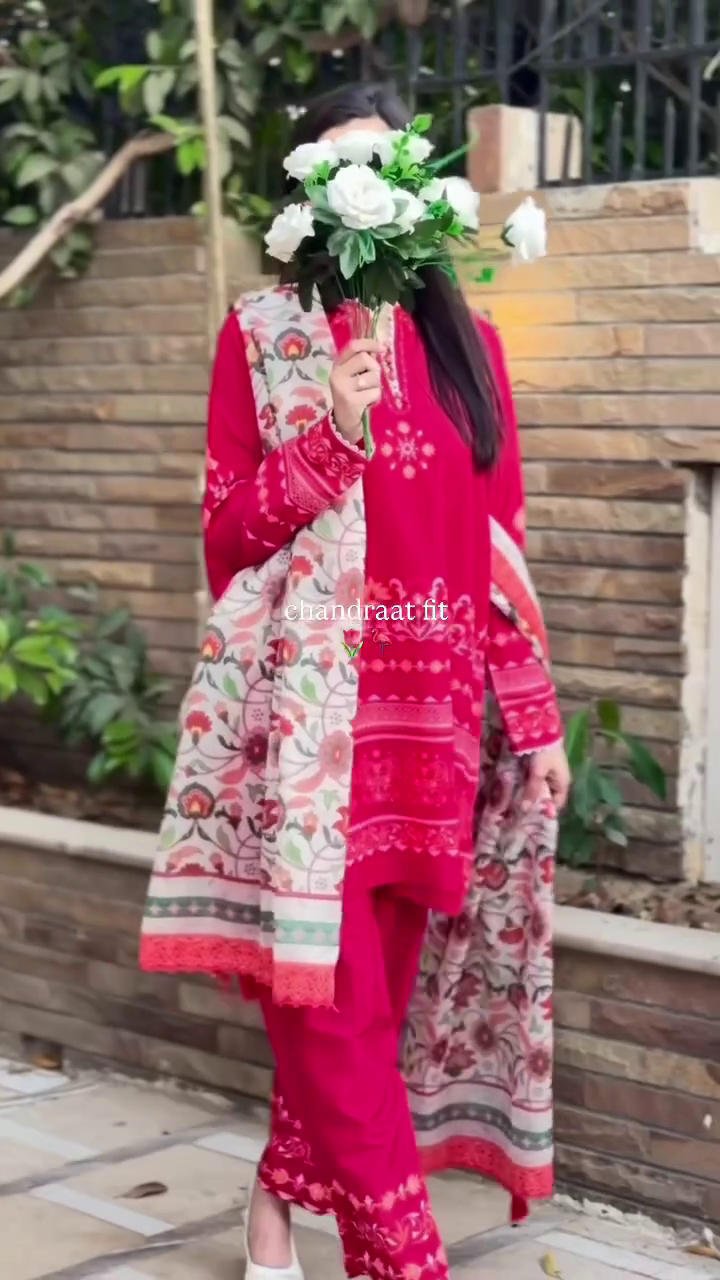 Festive Red Chand Raat Kurta Set