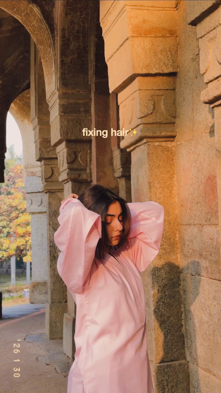 Soft Pink Minimal Aesthetic Kurta Look