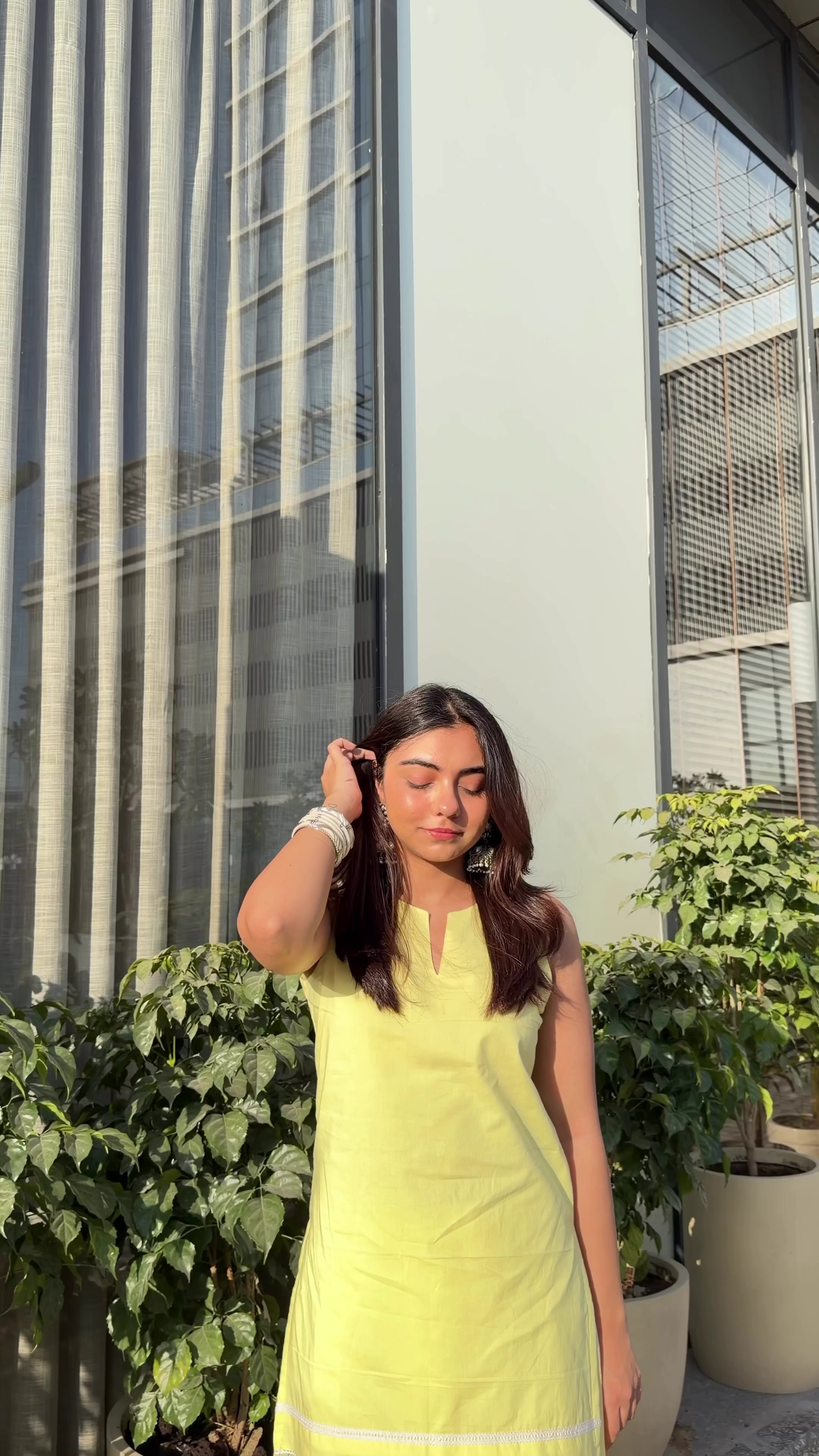 Effortless Lime Casual Desi Outfit