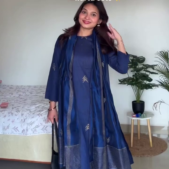 Red Ethnic Suit Everyday Style