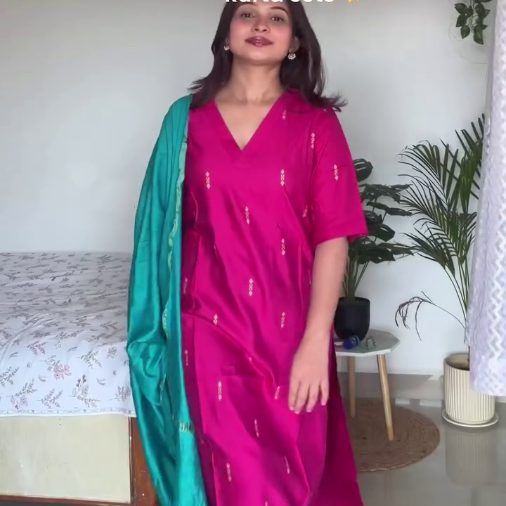 Red Ethnic Suit Everyday Style