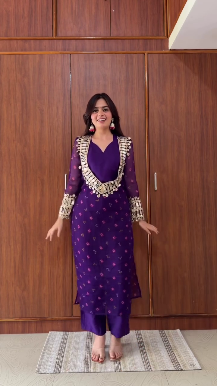 Royal Purple Festive Kurta Glam