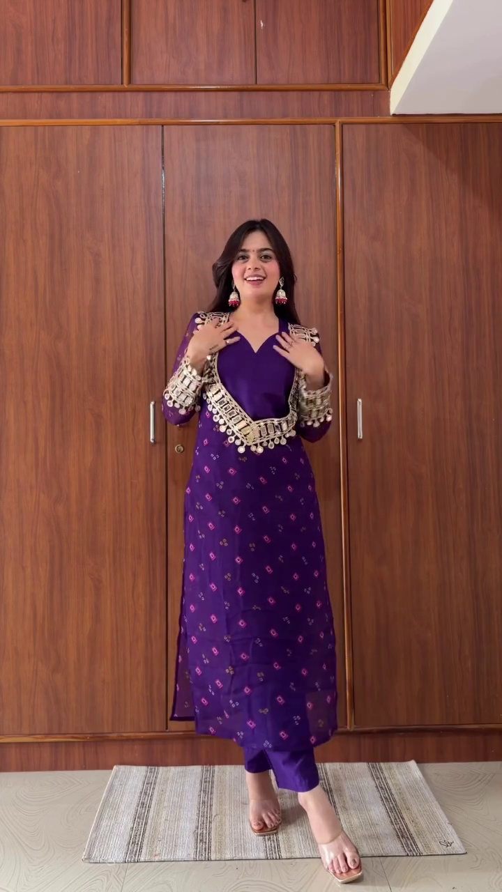 Royal Purple Festive Kurta Glam