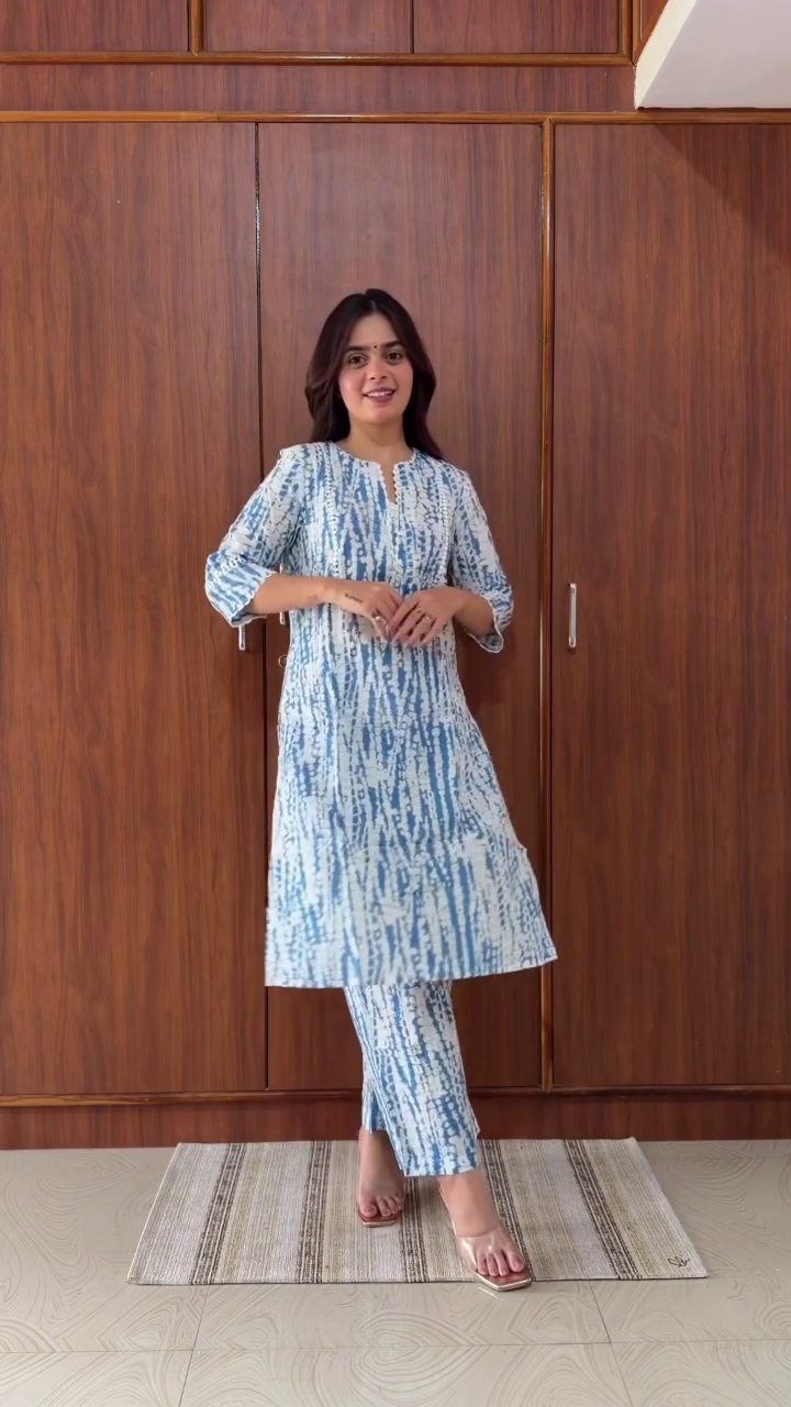 Lavender Printed Kurta Casual Charm