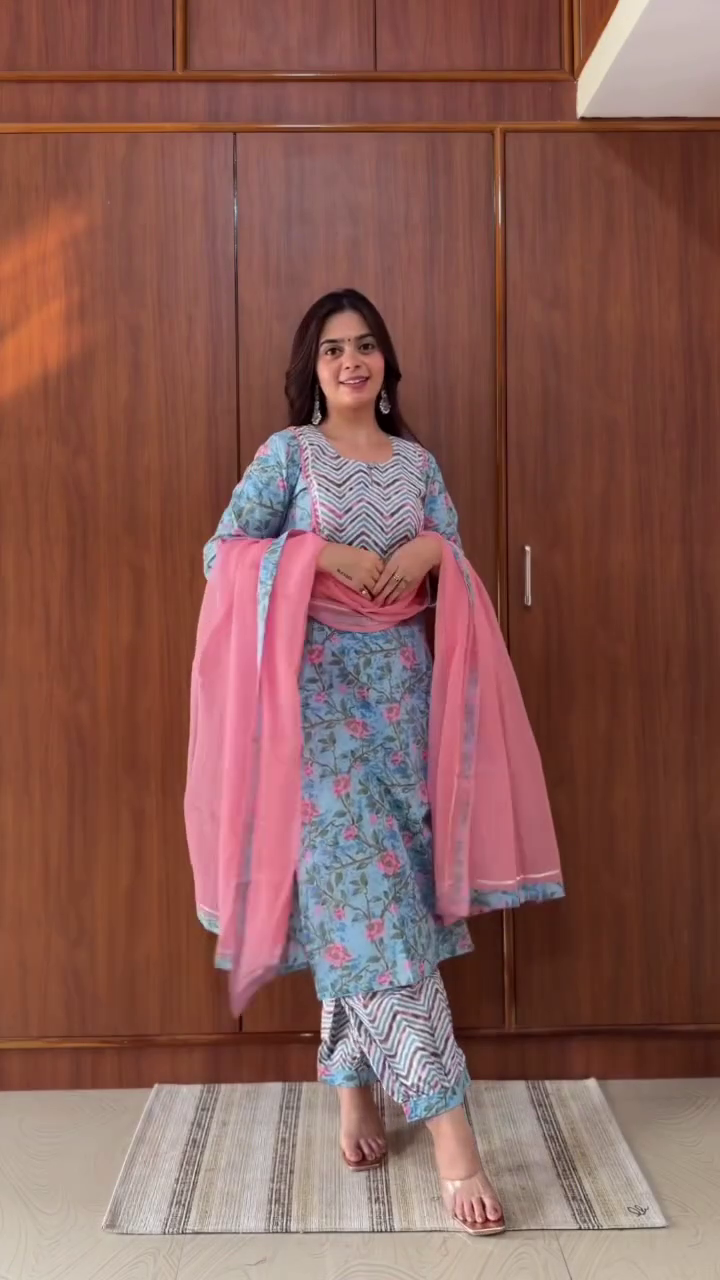 Pastel Floral Suit Soft Elegance